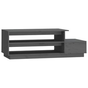 vidaXL Stolik kawowy, szary, 120x50x40,5 cm, lite drewno sosnowe