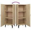 vidaXL Szafka, dąb sonoma, 34,5x34x90 cm, materiał drewnopochodny