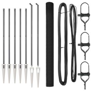 vidaXL Słupek ogrodzeniowy. Szary 10 x 1,6 m (siatka 25 x 25 mm)