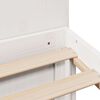 vidaXL Łóżko z regałem, bez materaca, białe, 150x200 cm, sosnowe
