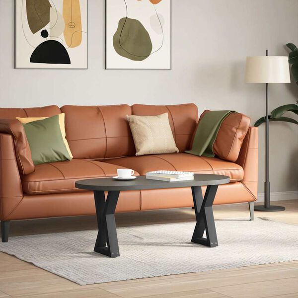 vidaXL Nogi do stolika kawowego 2 szt. Czarne 28x(42-43,3) cm Stal