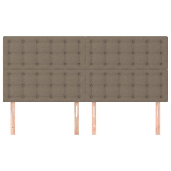 vidaXL Zagł&oacute;wek taupe 180x5x118/128 cm materiał