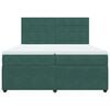 vidaXL Ł&oacute;żko kontynentalne z materacem, zielone, aksamit, 200x200 cm