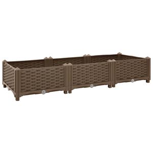 vidaXL Donica do podniesionej rabaty, 120x40x23 cm, polipropylen