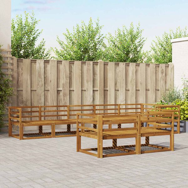 vidaXL Zestaw sof na zewnątrz 8 pcs Naturalny Lite Drewno Akacji