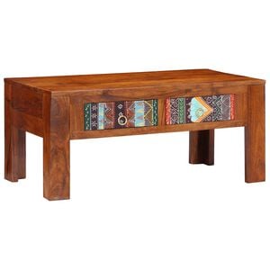 vidaXL Stolik kawowy, 90x50x40 cm, lite drewno akacjowe
