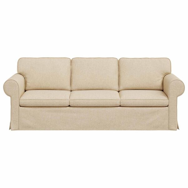 vidaXL Sofa 180cm Kremowy Metal