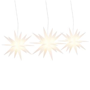 vidaXL Ozdoby świetlne z LED, 3 szt., składane, białe
