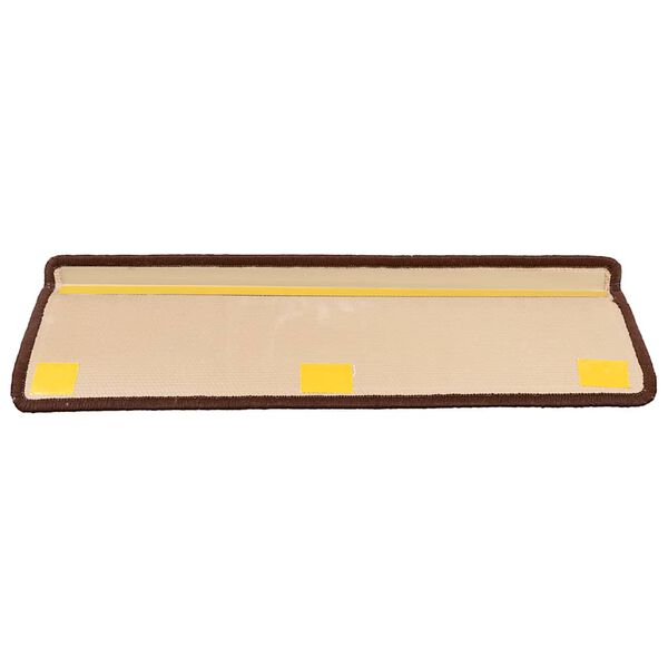 vidaXL Samoprzylepne nakładki na schody, 10 szt., 65x21x4 cm, brązowe