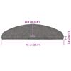 vidaXL Maty na schody samoprzylepne 30 szt. Szare 65x22,5x3,5 cm