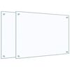 vidaXL Panele ochronne do kuchni, przezroczyste 2 szt. 70x50 cm, szkło