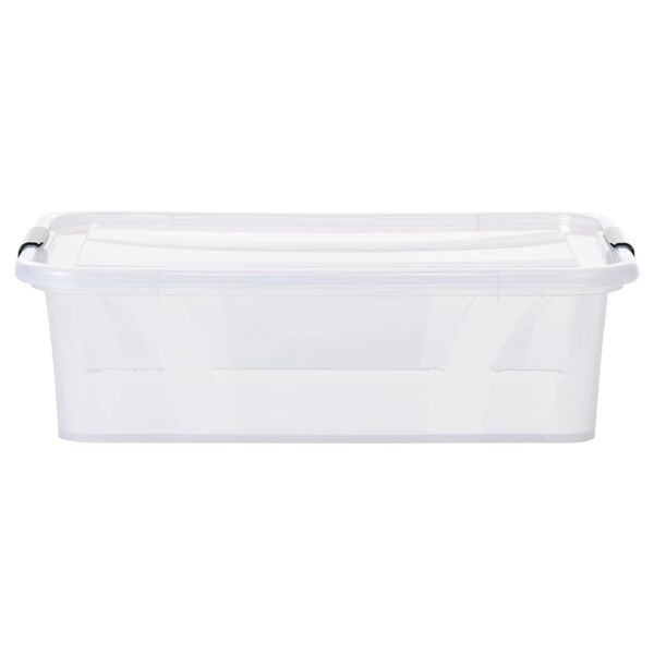 vidaXL Pudełka z pokrywami, 2 szt., przezroczyste, 21 L