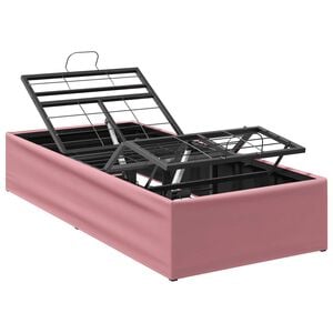 vidaXL Elektro Regulowany Stelaż Ł&oacute;żka r&oacute;żowy 200 x 70 x 33,5 cm Stal