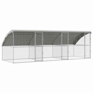 vidaXL Klatka dla kur 3 szt. srebrny 600 x 200 x 200 cm