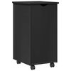 vidaXL Rolkowa szafka Czarny 34 x 39 x 65,5 cm Lite drewno sosnowe