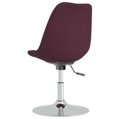 vidaXL Obrotowe krzesła stołowe, 2 szt., fioletowe, obite tkaniną