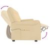 vidaXL Rozkładany fotel masujący z uchwytem, 4-os., kremowy