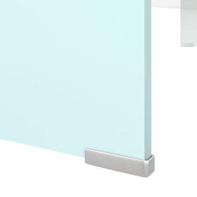 vidaXL Podstawka pod monitor / TV, zielone szkło, 100x30x13 cm