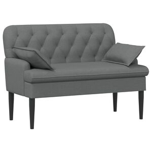 vidaXL Sofa dwuosobowa z guzikowym pikowaniem ciemnoszary