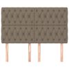 vidaXL Zagł&oacute;wek taupe 160x7x118/128 cm materiał