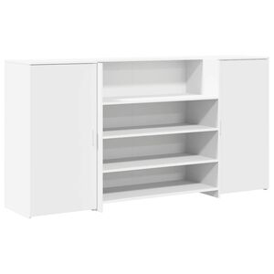 vidaXL Biurko recepcyjne białe 200x50x103,5 cm Drewno konstrukcyjne