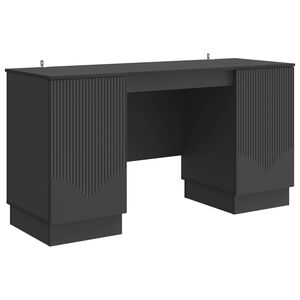 vidaXL Biurko Czarny 142,5 x 50 x 75 cm Drewno inżynieryjne