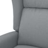 vidaXL Rozkładany fotel uszak, elektryczny, jasnoszary, obity tkaniną