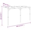 vidaXL Pergola przyścienna, 2 x 4 x 2,2 m, drewno