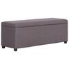 vidaXL Ławka ze schowkiem, 116 cm, taupe, poliester