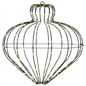 vidaXL Świąteczny szpic na lampkę 192 LED Ciepła biel śr. 40 x 40 cm