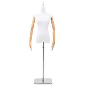 vidaXL Regulowana manekin 165-213 cm z podstawą Kobieta PP Biały
