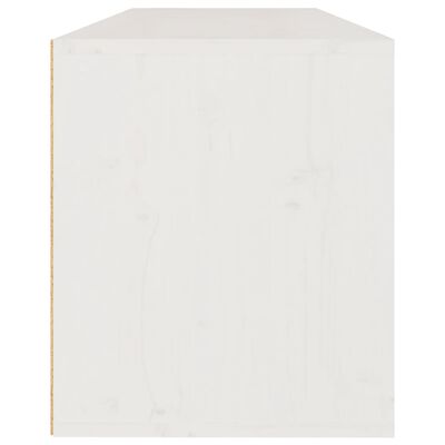 vidaXL Szafka ścienna, biała, 100x30x35 cm, lite drewno sosnowe