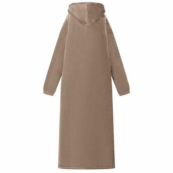 vidaXL Bluza-koc Camel M Fleece i Flanela