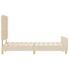 vidaXL Ramka ł&oacute;żka Z zagł&oacute;wkiem Kremowy 120 x 200 cm tkanina