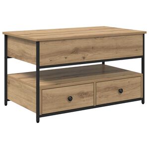 vidaXL Stolik kawowy z szufladą Dąb rzemieślniczy 85 x 50 x 50 cm