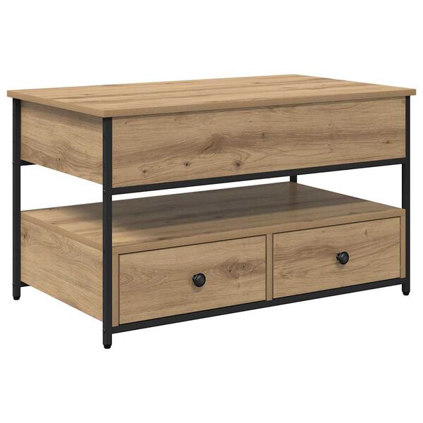 vidaXL Stolik kawowy z szufladą Dąb rzemieślniczy 85 x 50 x 50 cm