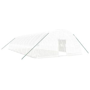 vidaXL Szklarnia ze stalową ramą, biała, 84 m&sup2;, 14x6x2,85 m