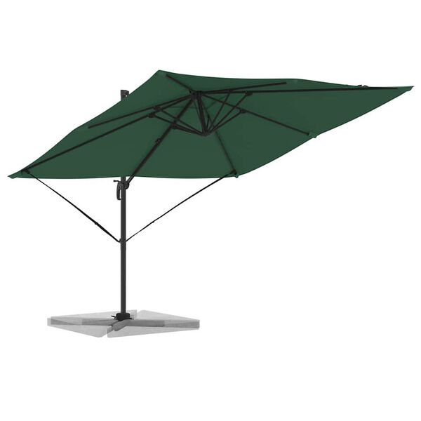 vidaXL Parasol Roma Zielony 286 x 284 x 265 cm Aluminium i Poliester