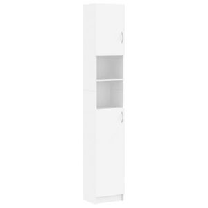 vidaXL Szafka łazienkowa, biała 32x25,5x190 cm materiał drewnopochodny