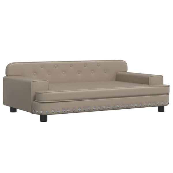 vidaXL Sofa dla dzieci, cappuccino, 90x53x30 cm, sztuczna sk&oacute;ra