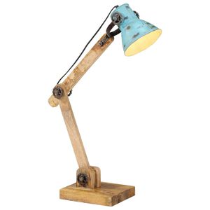 vidaXL Lampa stołowa, 25 W, postarzany niebieski, 23x18x96 cm, E27