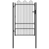 vidaXL Brama ogrodzeniowa DRONTEN 100 x 150 cm Stal Czarny Zamykane