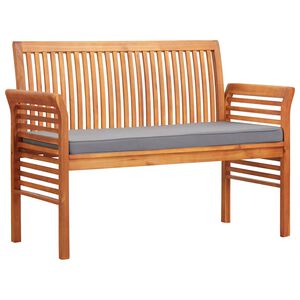 vidaXL 2-osobowa ławka ogrodowa z poduszką, 120 cm, drewno akacjowe