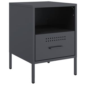 vidaXL Szafka nocna, antracytowa, 36x39x50,5 cm, stal
