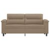 vidaXL 2-osobowa sofa, kolor cappuccino, 140 cm, sztuczna sk&oacute;ra