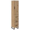 vidaXL Highboard Dąb rzemieślniczy 34,5 x 34 x 180 cm