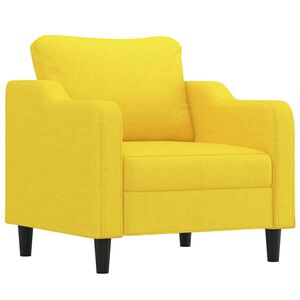vidaXL Fotel, jasnoż&oacute;łty, 60 cm, obity tkaniną