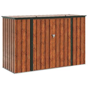 vidaXL Skrzynia do przechowywania w ogrodzie brązowy 214 x 82 x 132 cm