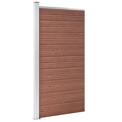 vidaXL Panel ogrodzeniowy z WPC, 95x186 cm, brązowy