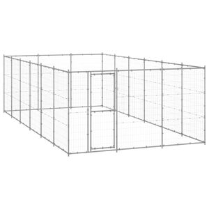 vidaXL Kojec zewnętrzny dla psa, stal galwanizowana, 21,78 m&sup2;